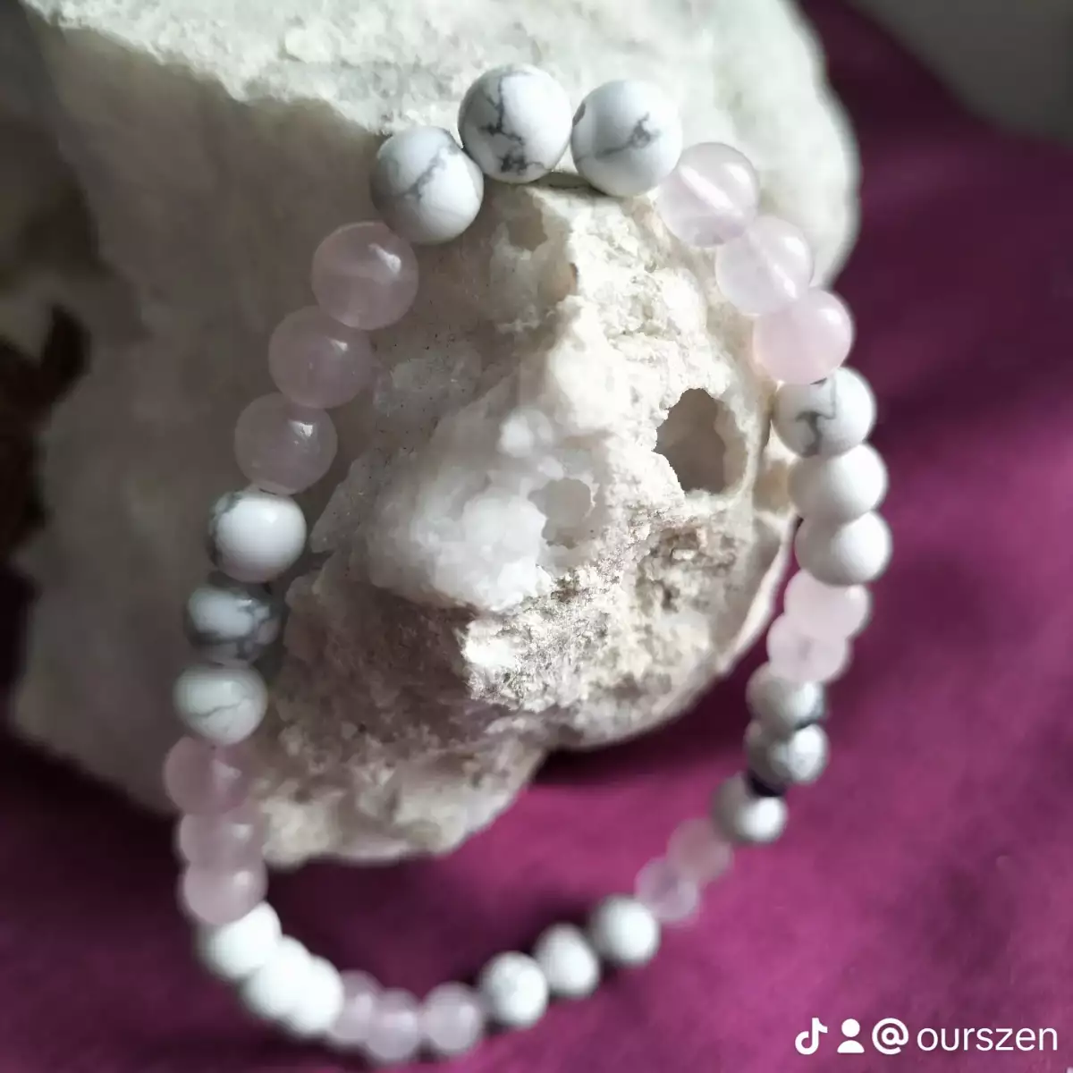 Bracelet How + malachite 6mm